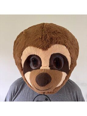 Dan Dee Big Greeter Head Sloth Halloween Adult Mask Costume Maskimal Mascot
